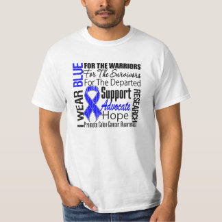 Camiseta TRIBUTO de Blue Ribbon del desgaste del cáncer de