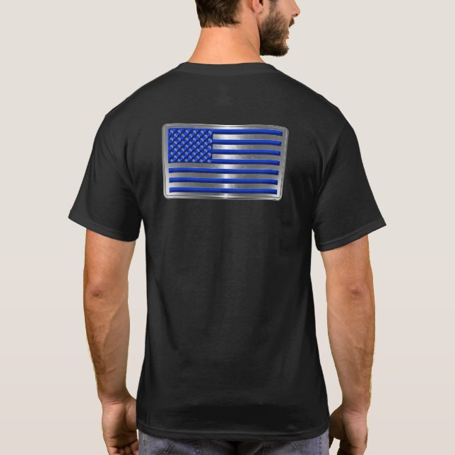 Camiseta Tributo de la bandera de los Estados Unidos por la (Reverso)