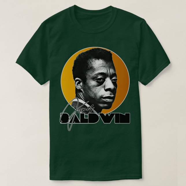 Camiseta Tributo de oro del retro James Baldwin (Diseño del anverso)