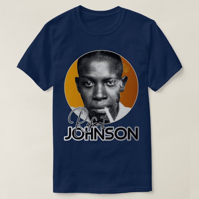 Camiseta Tributo de oro del retro Robert Johnson (Diseño del anverso)