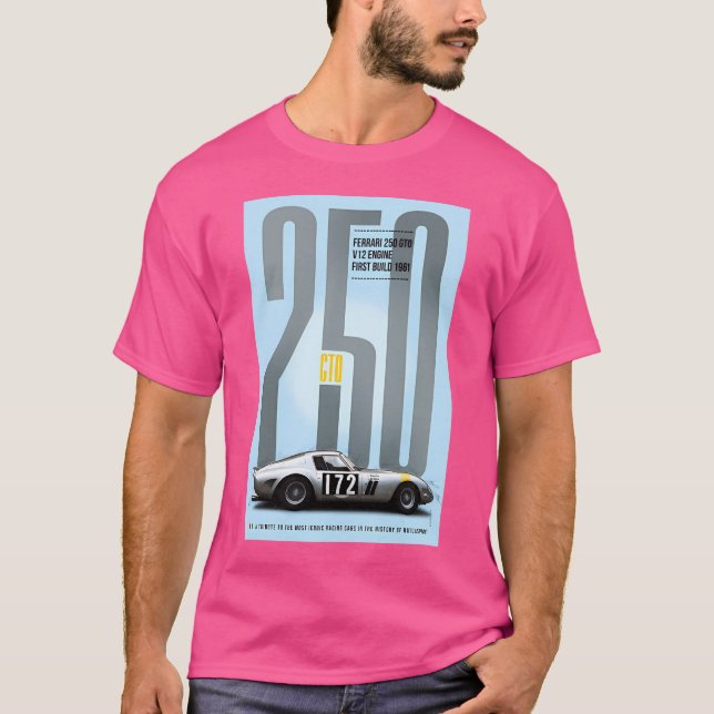 Camiseta Tributo Ferrari 250Gto Plata (Anverso)