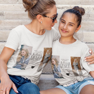 Camiseta Tributo moderno de 2 fotos en memoria amorosa