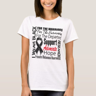 Camiseta TRIBUTO negro de la cinta del desgaste del