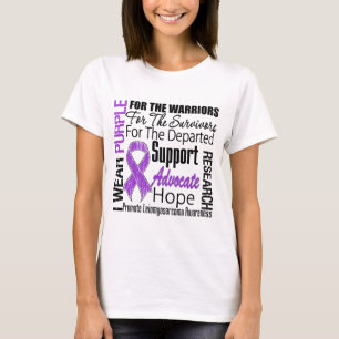 Camiseta TRIBUTO púrpura de la cinta del desgaste de