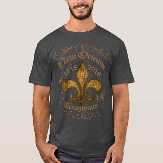 Camiseta Tricentenario de Nueva Orleans 300 años 17182018 (Anverso)