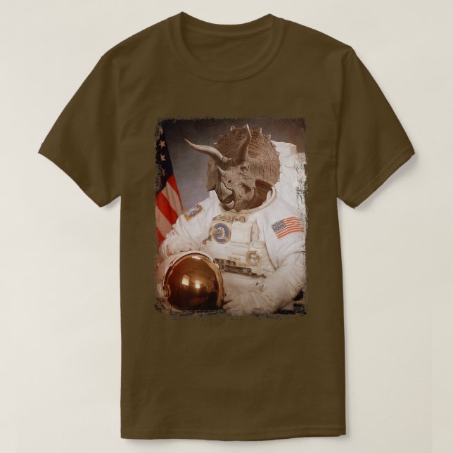 Camiseta Triceratops Astronauta Espacio de Dinosaurios Suel (Diseño del anverso)