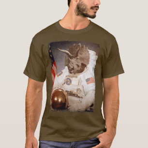 Camiseta Triceratops Astronauta Espacio de Dinosaurios Suel