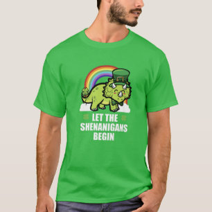 Camiseta Triceratops Dinosaur Shenanigans Funny St Patricks