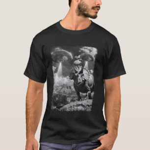 Camiseta Triceratops Dinosaur UFO Alienígena Extraterrestre