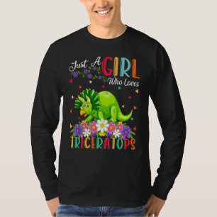 Camiseta Triceratops Dinosaurio  Solo Una Chica Que Ama Tri