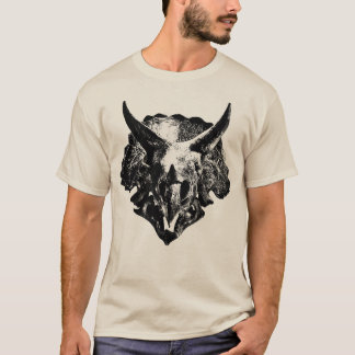 Camiseta Triceratops Fossil Skull T-Shirt