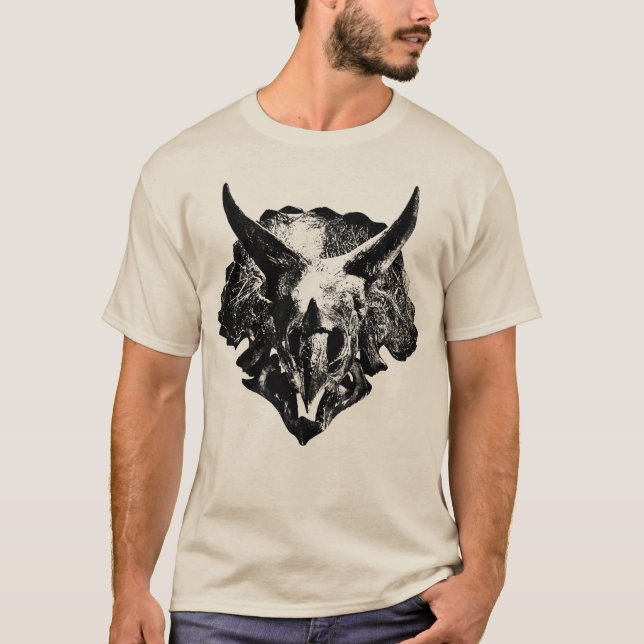 Camiseta Triceratops Fossil Skull T-Shirt (Anverso)