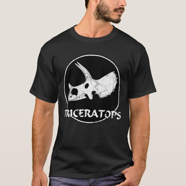 Camiseta Triceratops Head Fossil (Anverso)