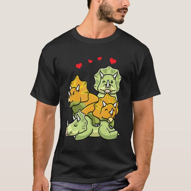 Camiseta Triceratops Horridus Dinosaurs Dino Boys Girls Kid (Anverso)