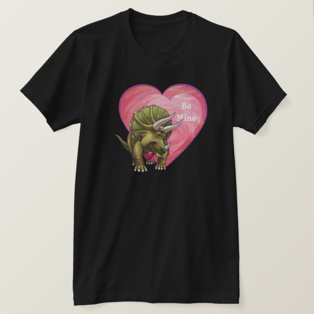 Camiseta Triceratops In Love El día de San Valentín (Anverso del diseño)