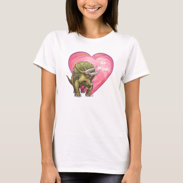 Camiseta Triceratops In Love El día de San Valentín T-Shirt (Anverso)