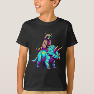Camiseta Triceratops Mapache Caos de Dinosaurios