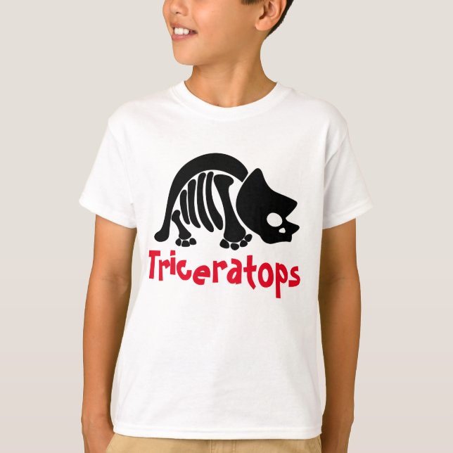 Camiseta Triceratops Skeleton (Anverso)