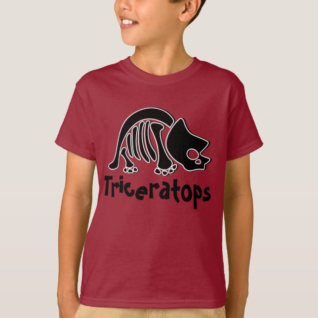Camiseta Triceratops Skeleton (Anverso)