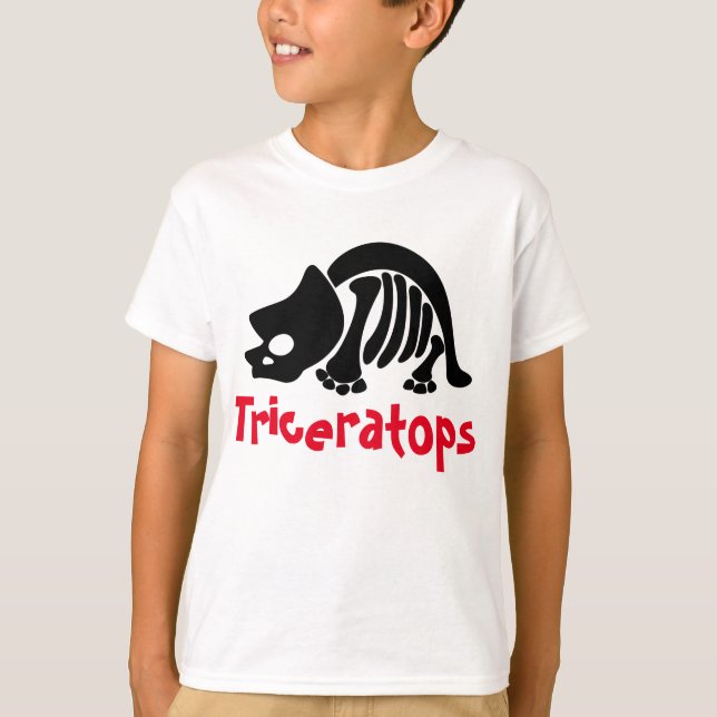 Camiseta Triceratops Skeleton (Anverso)