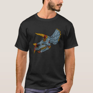Camiseta Triceratops Steampunk Din, Punk de vapor para viaj