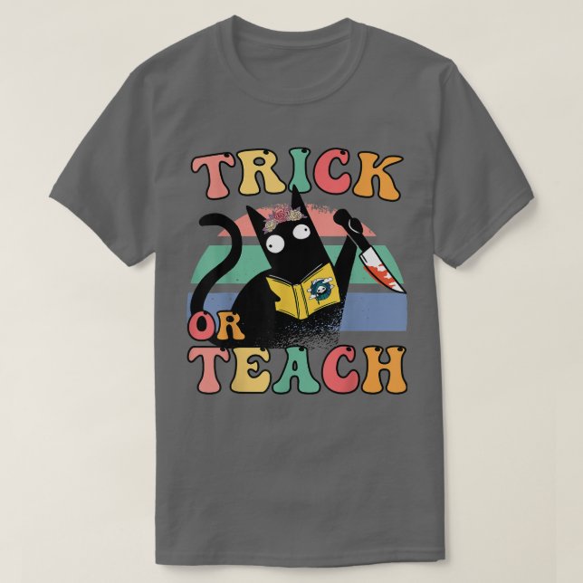 Camiseta Trick de tripulación espeluznante o profesores de  (Diseño del anverso)