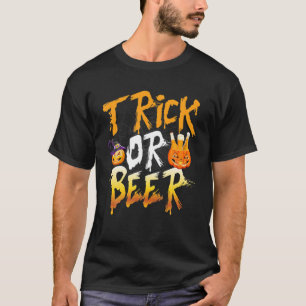 Camiseta Trick O Beer Halloween Calabaza Vestido Alcohol Me