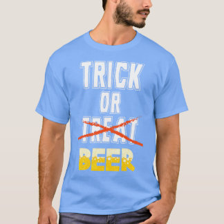 Camiseta Trick o Cerveza divertida Halloween Bebiendo Adult