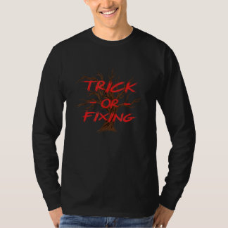 Camiseta Trick O Fixing Halloween Mecánico Scary Servicema
