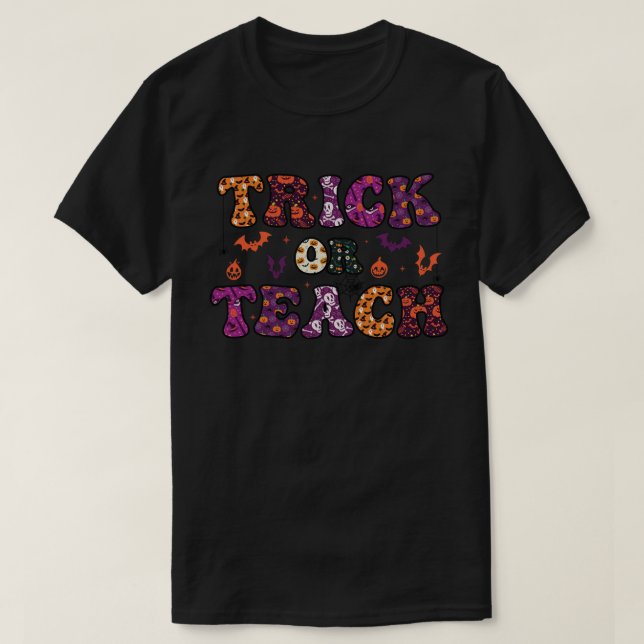 Camiseta Trick O Teach Funny Teacher Costume Halloween 00 (Diseño del anverso)
