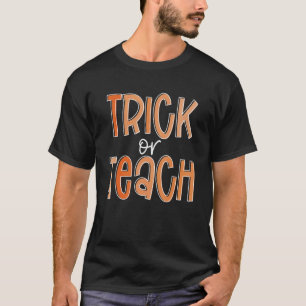 Camiseta Trick O Teach Halloween Vintage Spooky Profesores