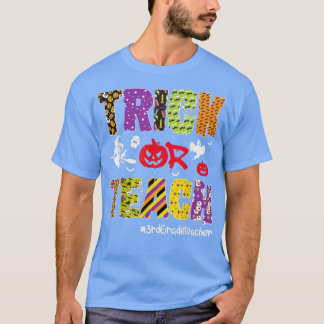 Camiseta Trick O Teach Teacher De 3er Grado Halloween Calab