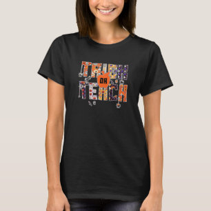 Camiseta Trick O Teach Teacher Vestuario Halloween