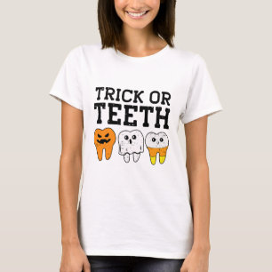 Camiseta Trick O Teeth Dental Istant Dentieen Cos