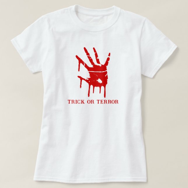 Camiseta Trick O Terror Spookan Sangre Halloween (Diseño del anverso)