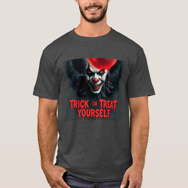 Camiseta Trick o tratamiento de payasos espeluznantes de Ha (Anverso)
