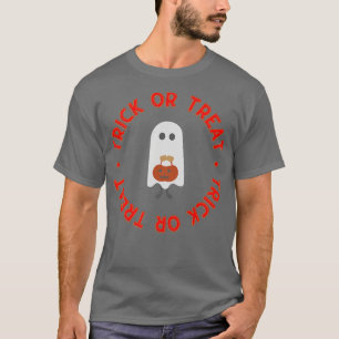 Camiseta Trick o tratar a un fantasma con una bolsa de cara