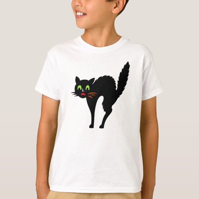 Camiseta Trick o trato de Halloween para gatos negros fanta (Anverso)