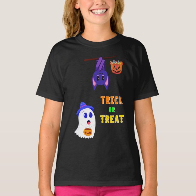 Camiseta Trick O Treat Bats Candy 31 UK Octubre Halloween (Anverso)