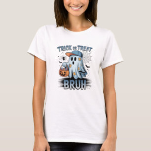 Camiseta Trick o Treat Bruh Funny Halloween Ghost T-Shirt