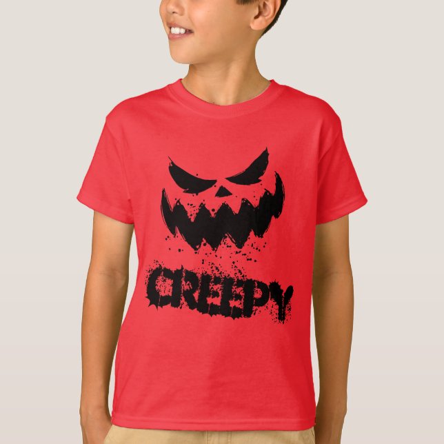 Camiseta Trick o Treat Halloween Creepy Face T-Shirt (Anverso)