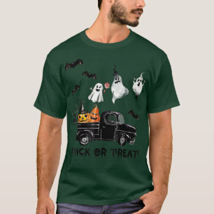 Camiseta Trick O Trek Halloween Camión Monster Ghost Bat P