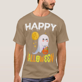 Camiseta Trick O Trek Halloween Shirt Ghost Pumpkin Feliz