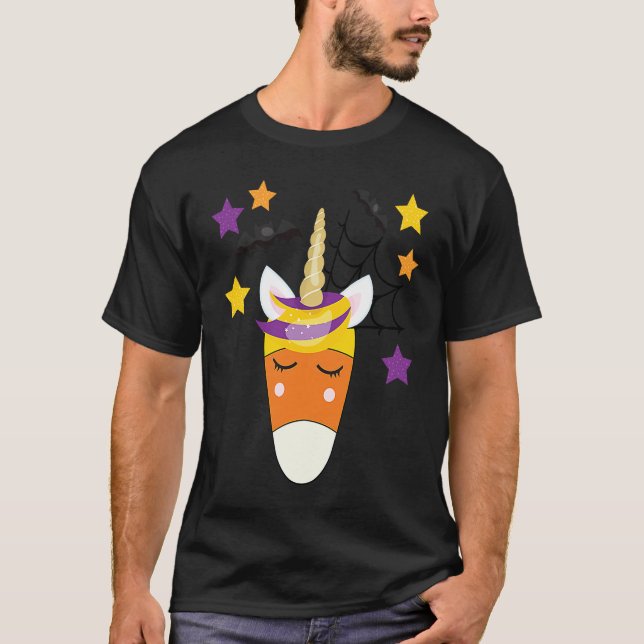 Camiseta Trick o Treme Costume Unicorn Gro familiar coincid (Anverso)