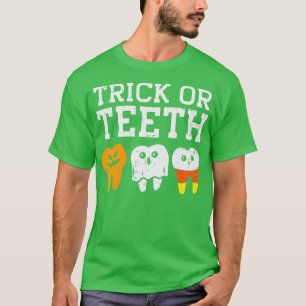 Camiseta Trick Or Funny Dental Halloween Treat Dentist G