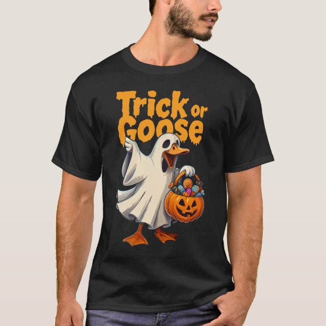 Camiseta Trick or Goose Halloween Goose (Anverso)