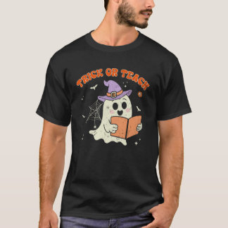 Camiseta Trick Or Teach Boo Ghost Halloween Teacher