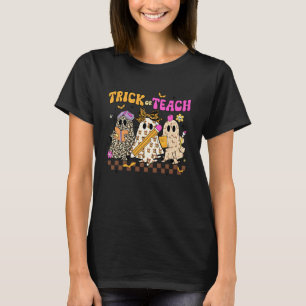 Camiseta Trick Or Teach Halloween Profesor Fantasma Coqueta