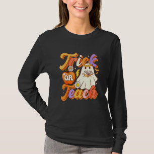 Camiseta Trick Or Teach Halloween Profesor Fantasma Lindo R