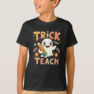 Camiseta Trick Or Teach Profesor Fantasma Halloween